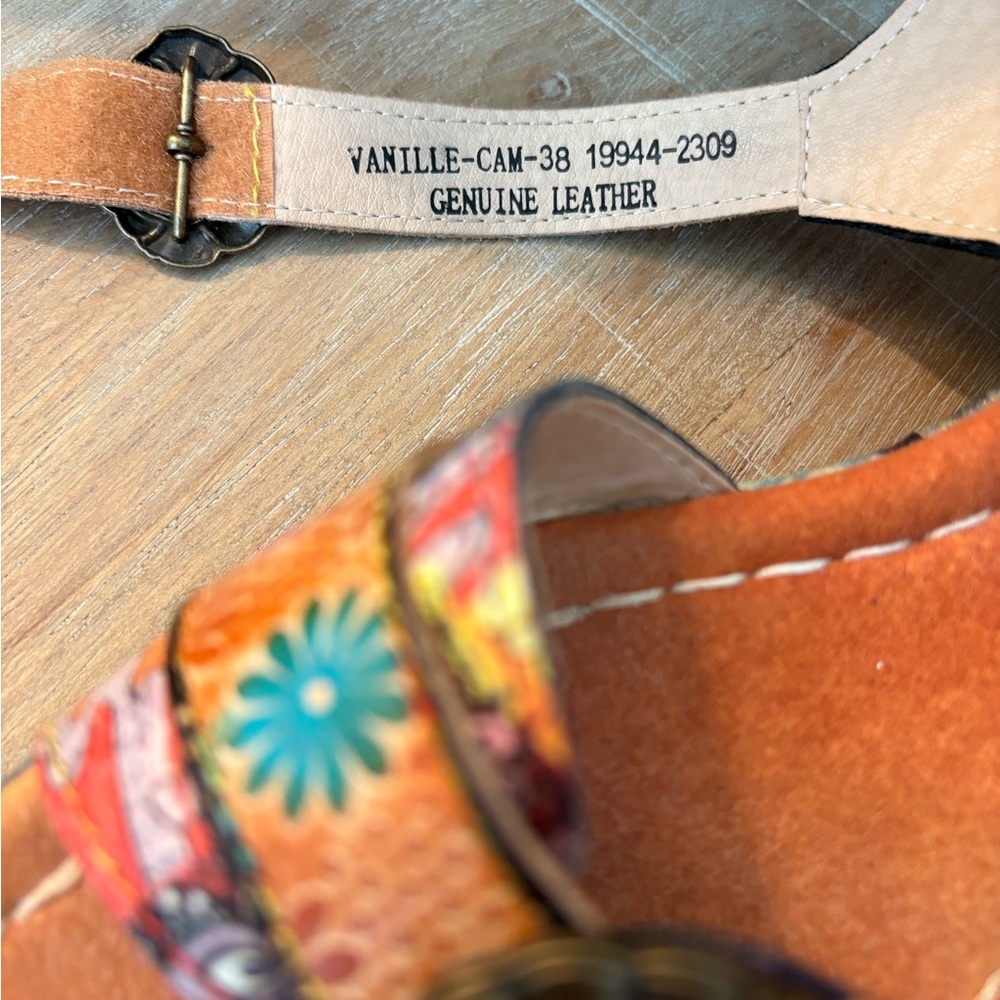 Colorful Floral Wedge Sandals - Picture 15 of 16